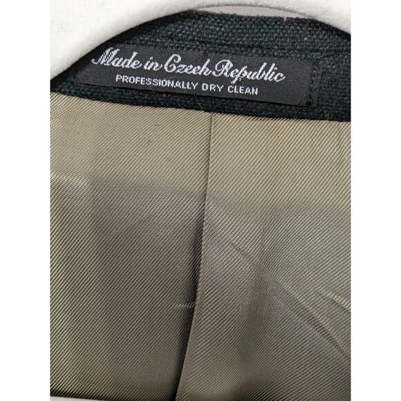 Oscar De La Renta Mens Blazer Sport Jacket Sz 42R Wool Cashmere Blend Dark Gray - Picture 7 of 10